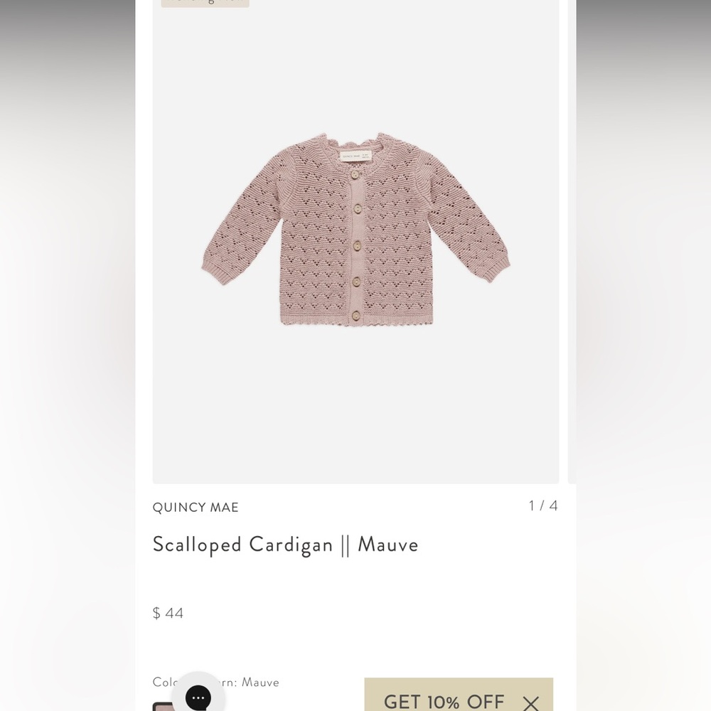 Quincy Mae pointelle cardigan